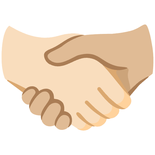 Handshake Light Skin Tone Medium Light Skin Tone Emoji from Noto Emoji Set