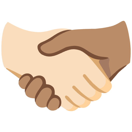 Handshake Light Skin Tone Medium Skin Tone Emoji from Noto Emoji Set