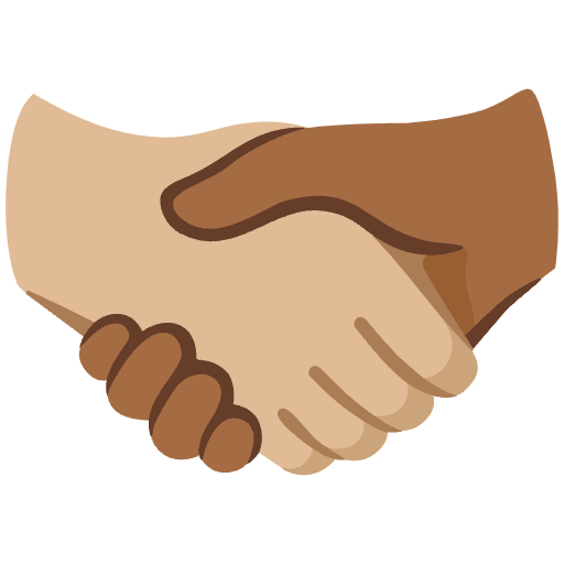 Handshake Medium Light Skin Tone Medium Dark Skin Tone Emoji from Noto Emoji Set