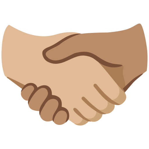 Handshake Medium Light Skin Tone Medium Skin Tone Emoji from Noto Emoji Set
