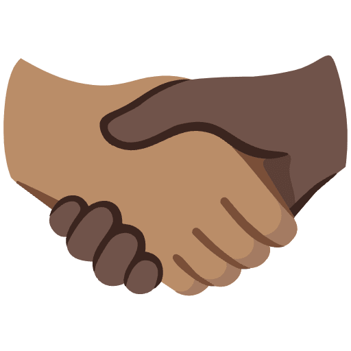 Handshake Medium Skin Tone Dark Skin Tone Emoji from Noto Emoji Set