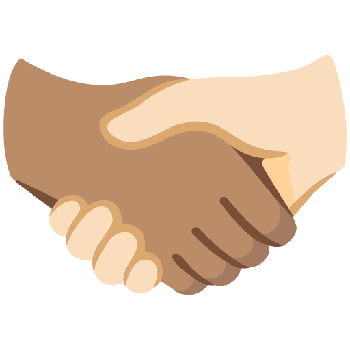 Handshake Medium Skin Tone Light Skin Tone Emoji from Noto Emoji Set