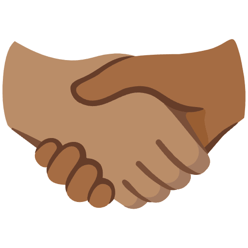 Handshake Medium Skin Tone Medium Dark Skin Tone Emoji from Noto Emoji Set