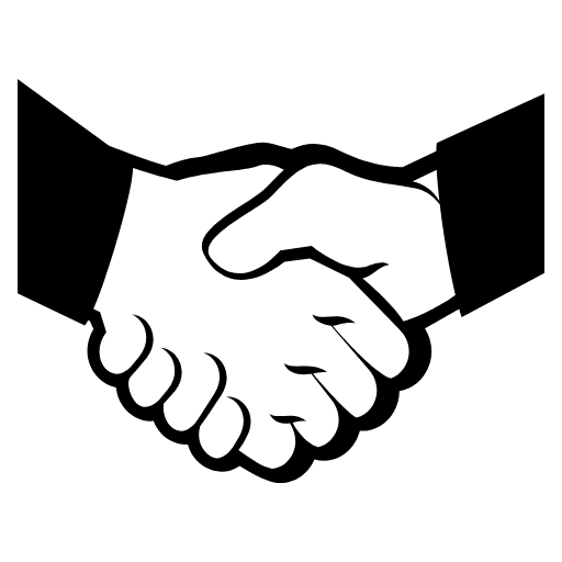 Handshake Emoji from EmojiTwo Black Set