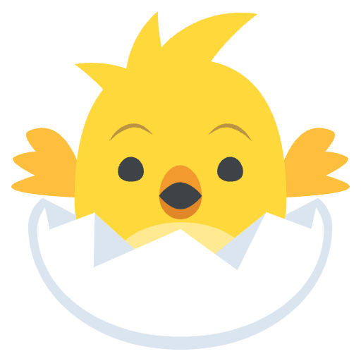 Hatching Chick Element from EmojiTwo Colors Set