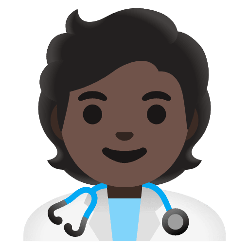 Health Worker Dark Skin Tone Emoji from Noto Emoji Set