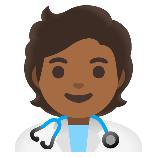 Health Worker Medium Dark Skin Tone Emoji from Noto Emoji Set
