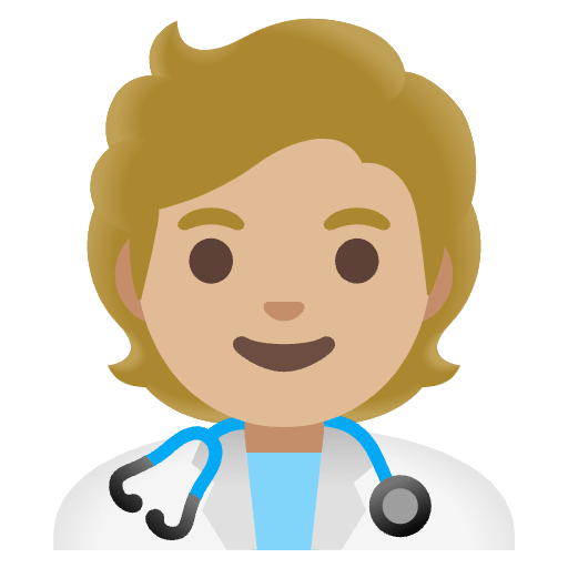 Health Worker Medium Light Skin Tone Emoji from Noto Emoji Set