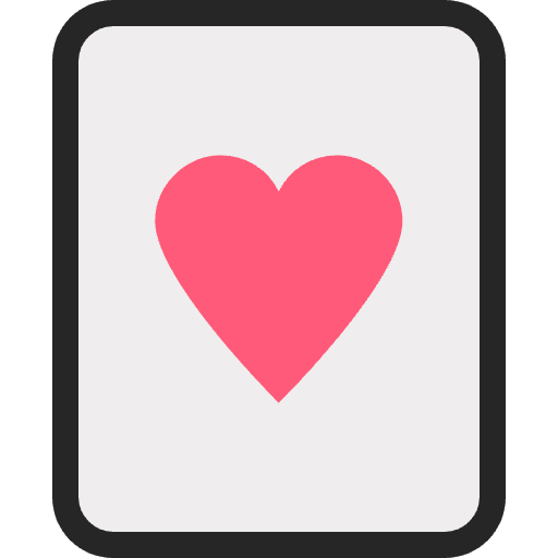 Heart Card Emoji from EmojiTwo Colors Set