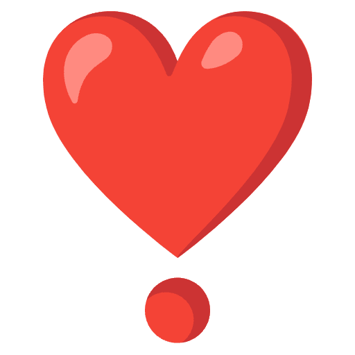 Heart Exclamation Emoji from Noto Emojis Set