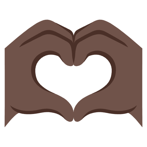 Heart Hands Dark Skin Tone Emoji from Noto Emoji Set