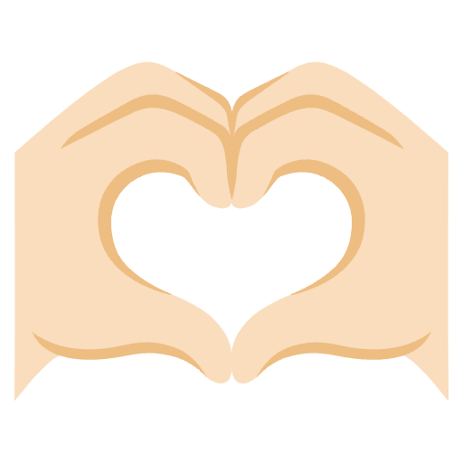 Heart Hands Light Skin Tone Emoji from Noto Emoji Set