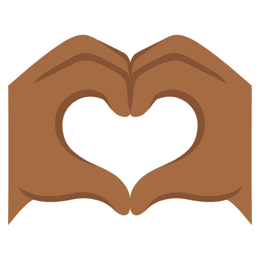 Heart Hands Medium Dark Skin Tone Emoji from Noto Emoji Set