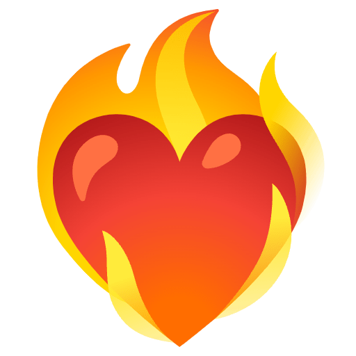 Heart On Fire Emoji from Noto Emojis Set