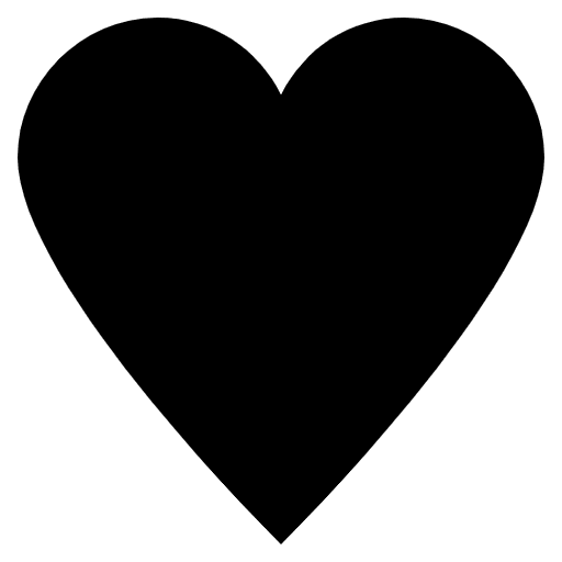 Heart Suit Emoji from EmojiTwo Black Set
