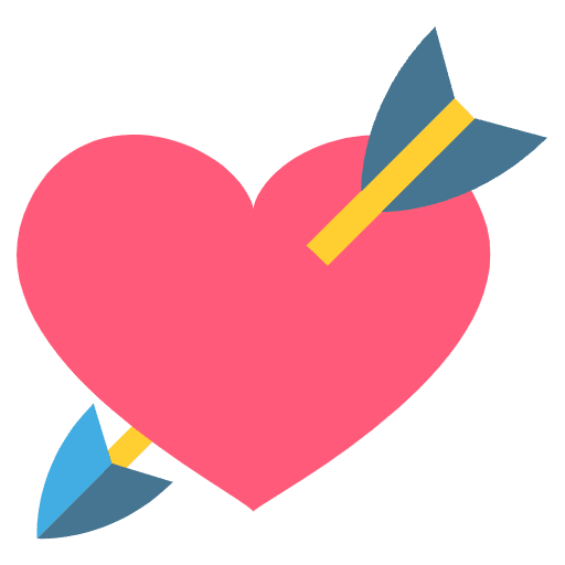 Heart With Arrow Emoji from EmojiTwo Colors Set