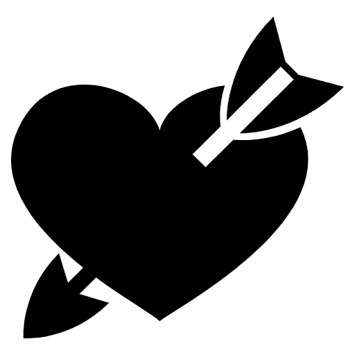 Heart With Arrow Emoji from EmojiTwo Black Set
