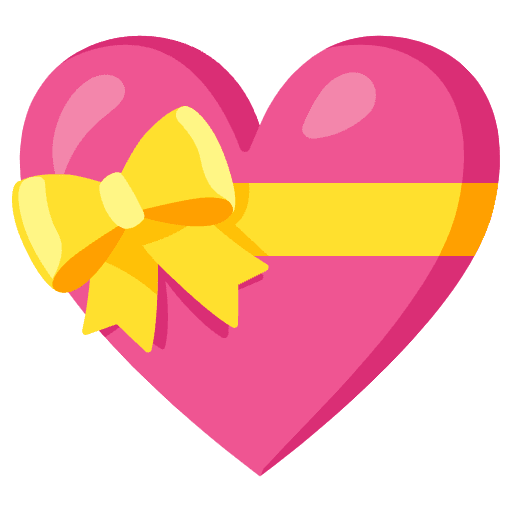 Heart With Ribbon Emoji from Noto Emoji Set