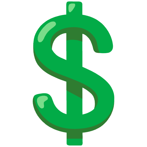 Heavy Dollar Sign Emoji from Noto Emojis Set