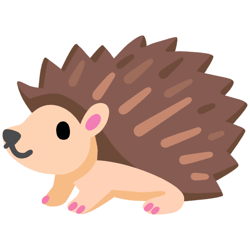 Hedgehog Element from Noto Emojis Set