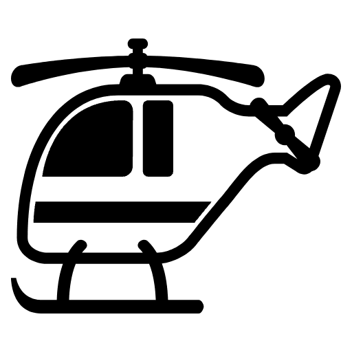 Helicopter Emoji from EmojiTwo Black Set