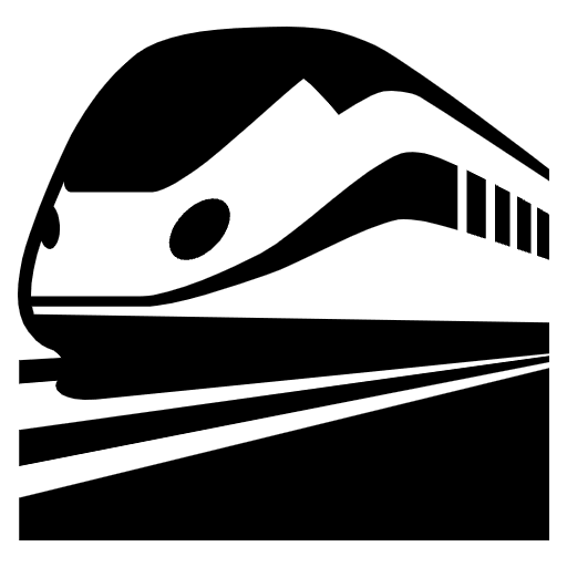High Speed Train Emoji from EmojiTwo Black Set