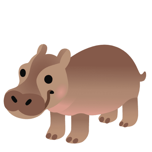 Hippopotamus Emoji from Noto Emojis Set