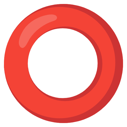 Hollow Red Circle Emoji from Noto Emoji Set