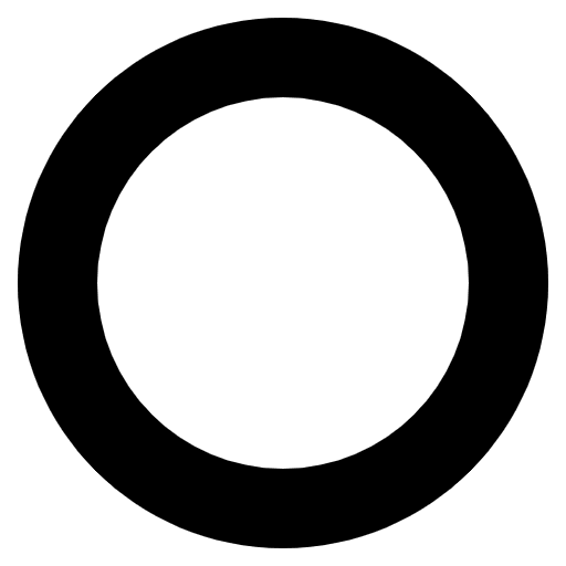 Hollow Red Circle Emoji from EmojiTwo Black Set