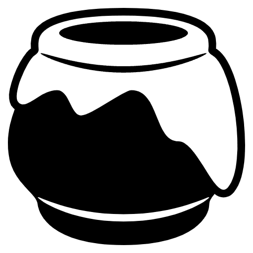 Honey Pot Emoji from EmojiTwo Black Set