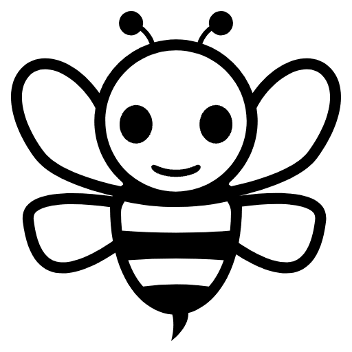 Honeybee Emoji from EmojiTwo Black Set