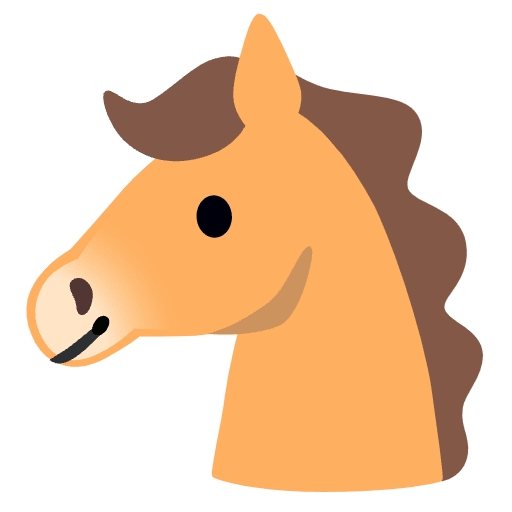 Horse Face Emoji from Noto Emojis Set