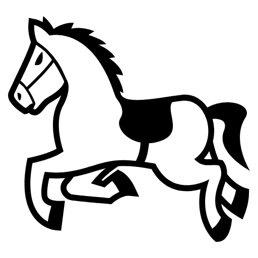 Horse Emoji from EmojiTwo Black Set