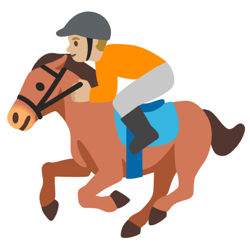 Horse Racing Medium Light Skin Tone Element from Noto Emojis Set