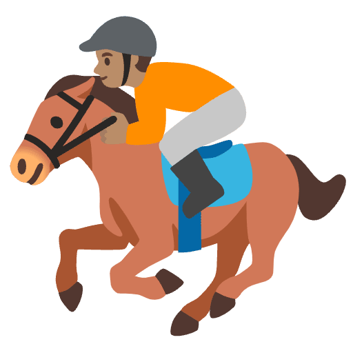 Horse Racing Medium Skin Tone Element from Noto Emojis Set
