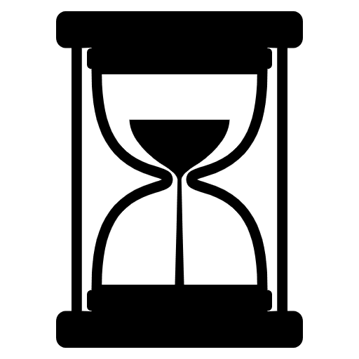 Hourglass Not Done Emoji from EmojiTwo Black Set