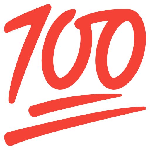 Hundred Points Emoji from Noto Emoji Set