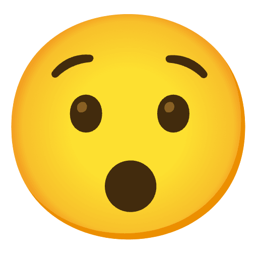 Hushed Face Emoji from Noto Emoji Set