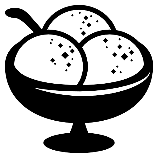 Ice Cream Emoji from EmojiTwo Black Set