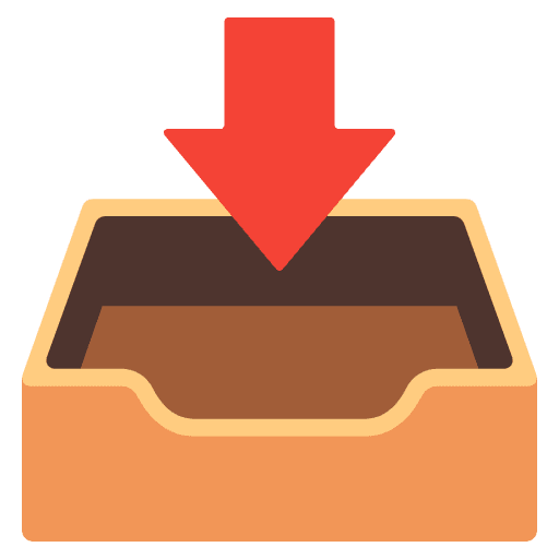 Inbox Tray Emoji from Noto Emoji Set
