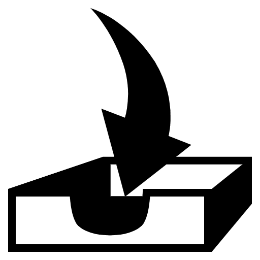 Inbox Tray Element from EmojiTwo Black Set