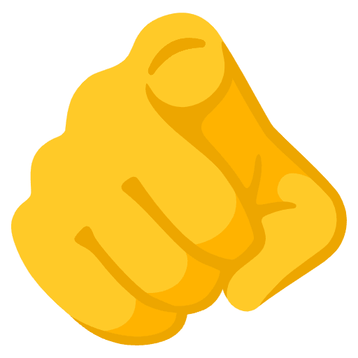 Index Pointing At The Viewer Emoji from Noto Emojis Set