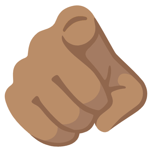 Index Pointing At The Viewer Medium Skin Tone Emoji from Noto Emojis Set