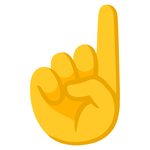Index Pointing Up Emoji from Noto Emojis Set