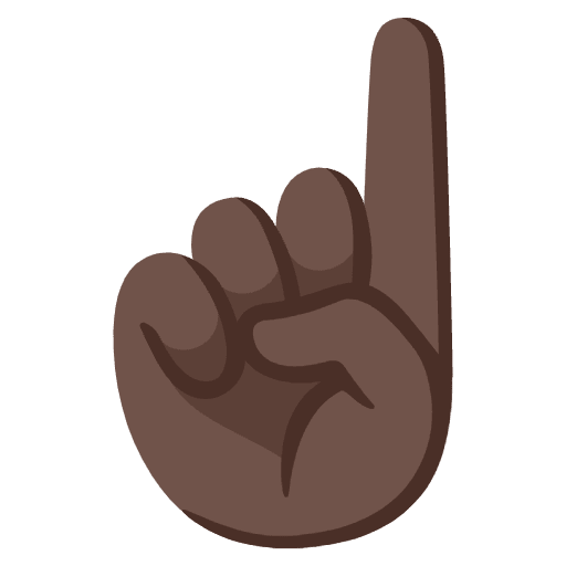Index Pointing Up Dark Skin Tone Emoji from Noto Emojis Set