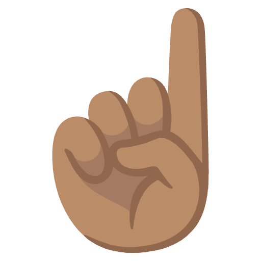 Index Pointing Up Medium Skin Tone Emoji from Noto Emojis Set