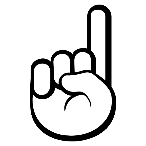 Index Pointing Up Emoji from EmojiTwo Black Set