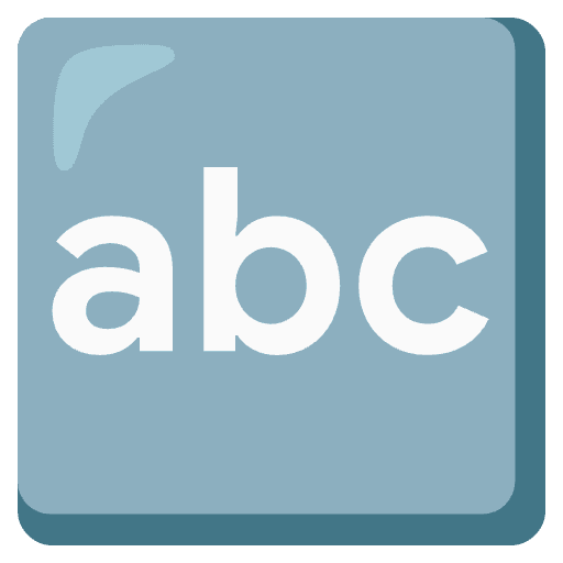 Input Latin Letters Emoji from Noto Emojis Set