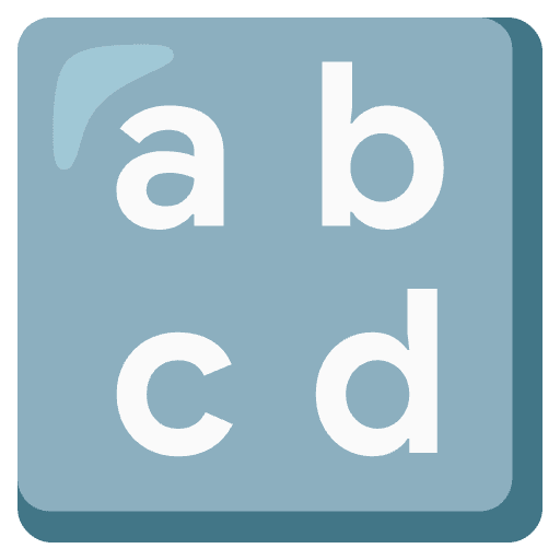 Input Latin Lowercase Element from Noto Emojis Set