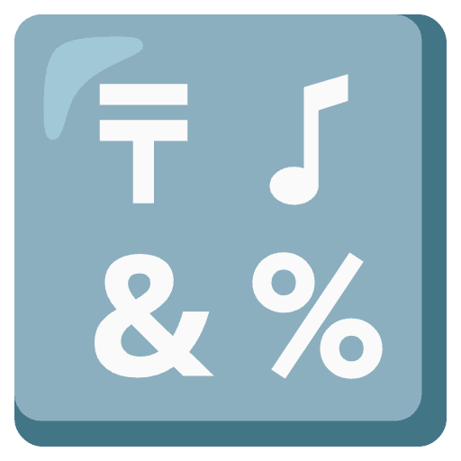 Input Symbols Emoji from Noto Emojis Set